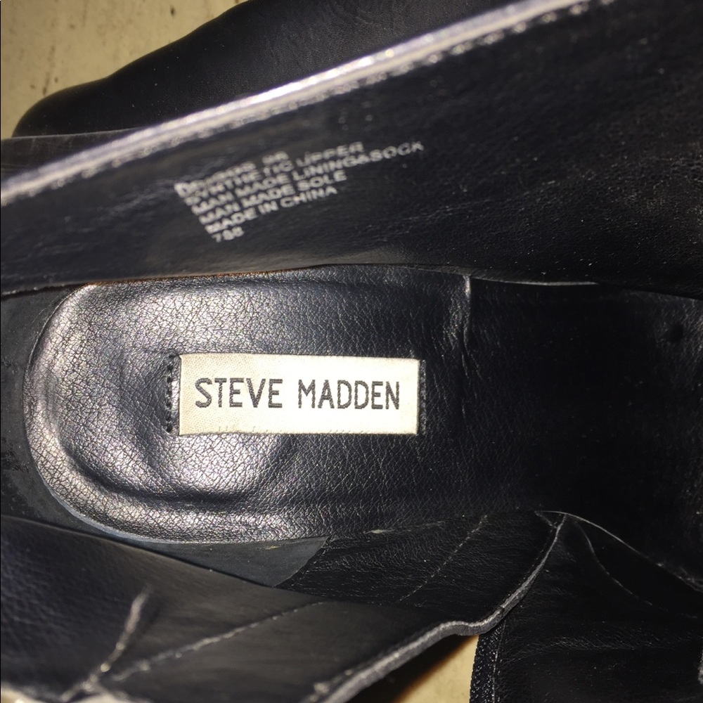 Steve Madden Black 3 inch ankle boots